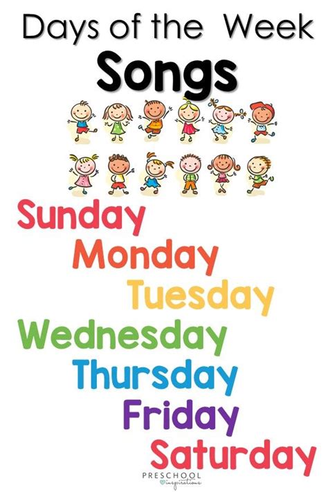 days of the week songs for preschoolers|More.